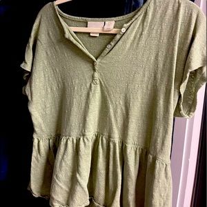 army green top